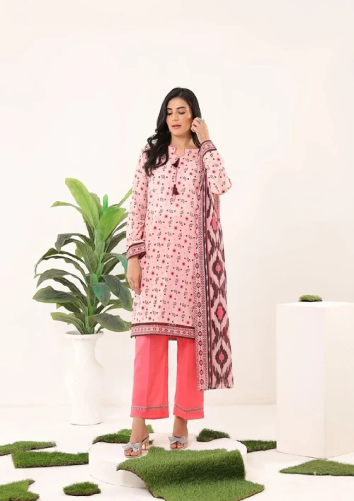 KeysHA – Printed Lawn 3-Piece Unstitched Suit